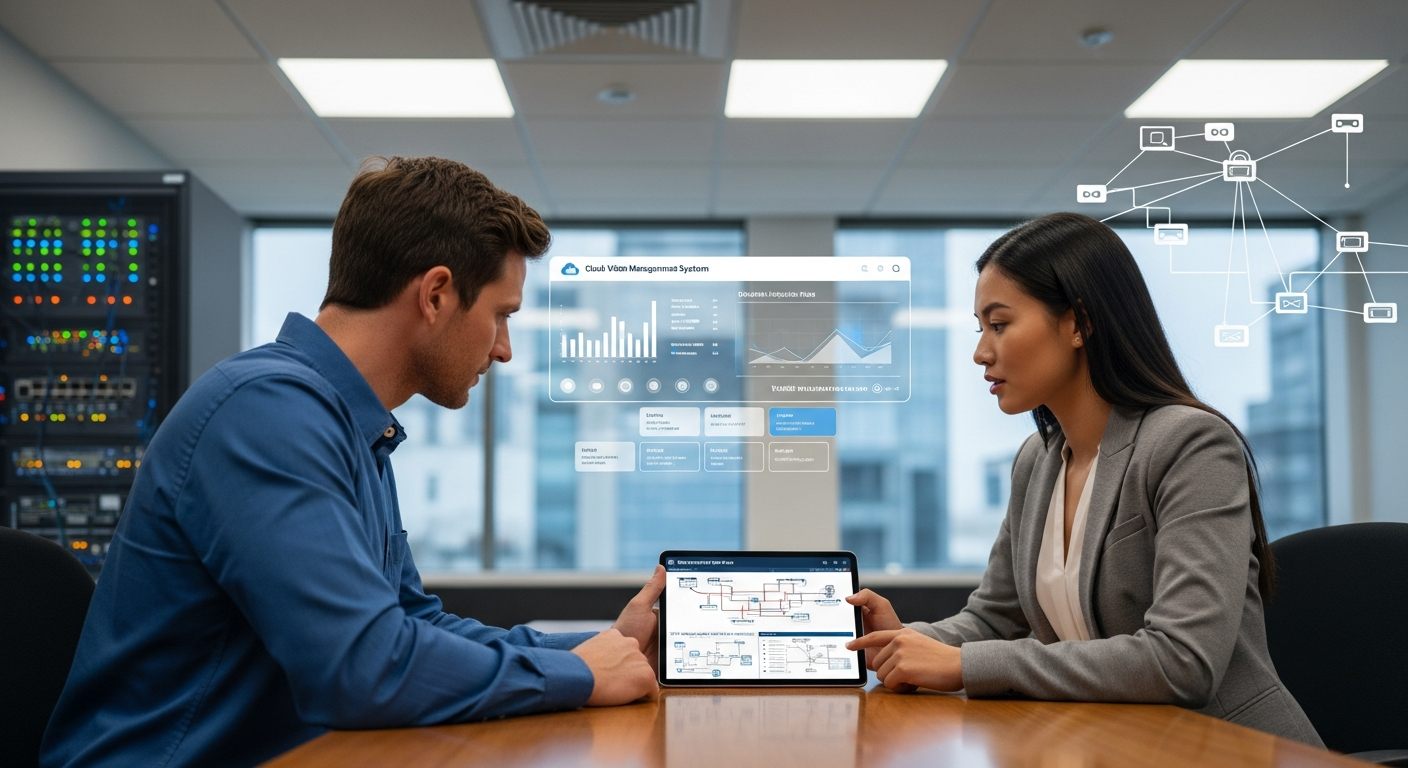 Business owner reviewing Hikvision Dahua camera restriction migration plan with cloud VMS options