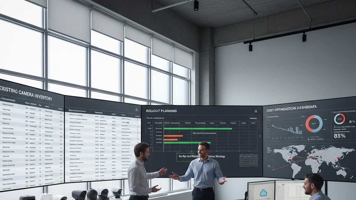 Cloud VMS & AI Video Analytics for Existing Cameras 5 Cloud surveillance migration planning visual showing existing camera reuse and reduced proprietary hardware lock-in