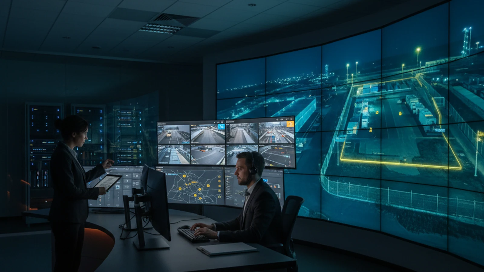 Cinematic enterprise physical security cloud surveillance visual for Resources & Documentation