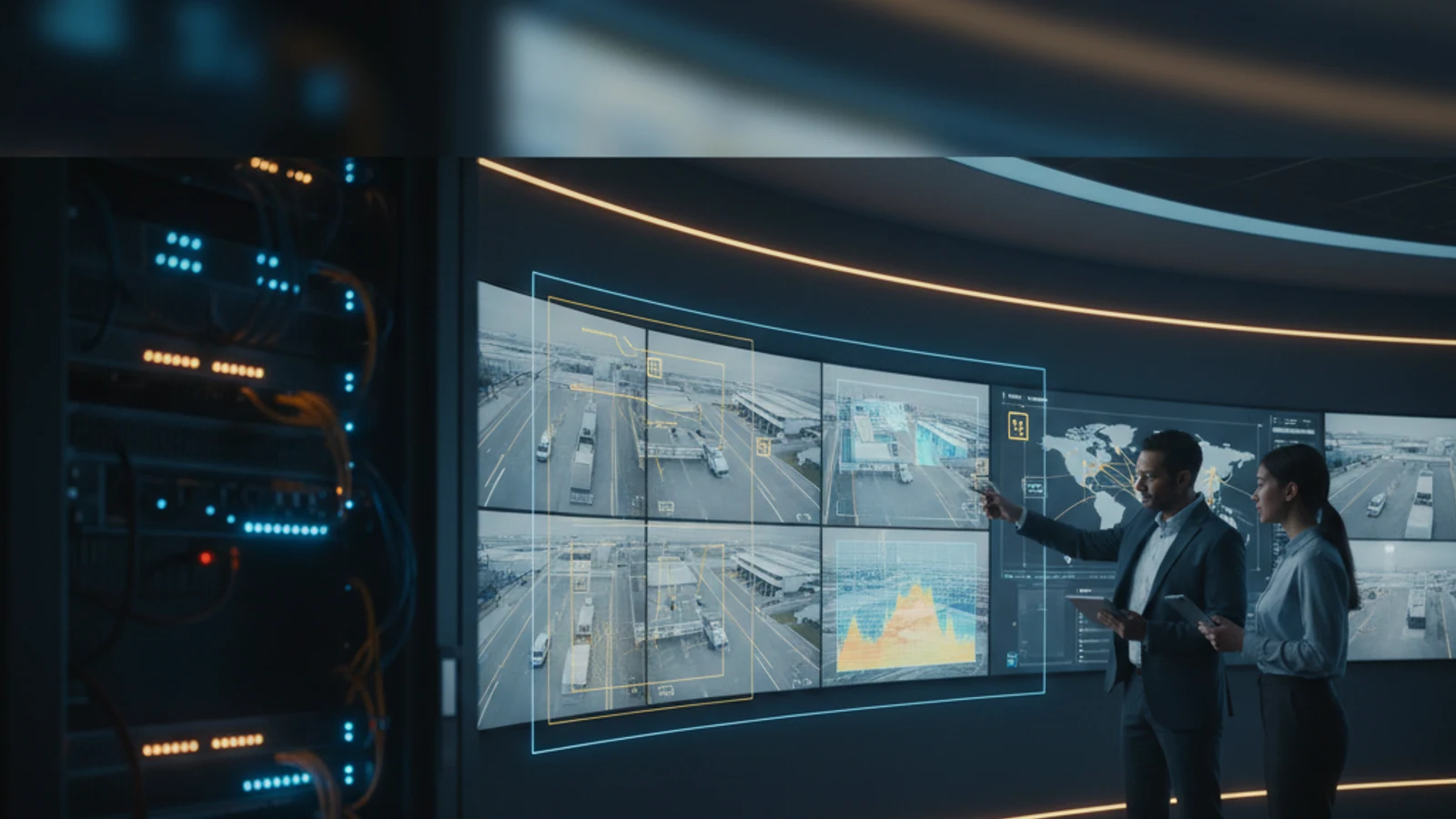 Cinematic enterprise physical security cloud surveillance visual for Application Form