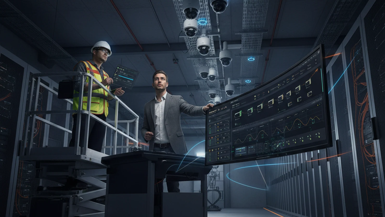 Cinematic enterprise physical security cloud surveillance visual for Vivotek