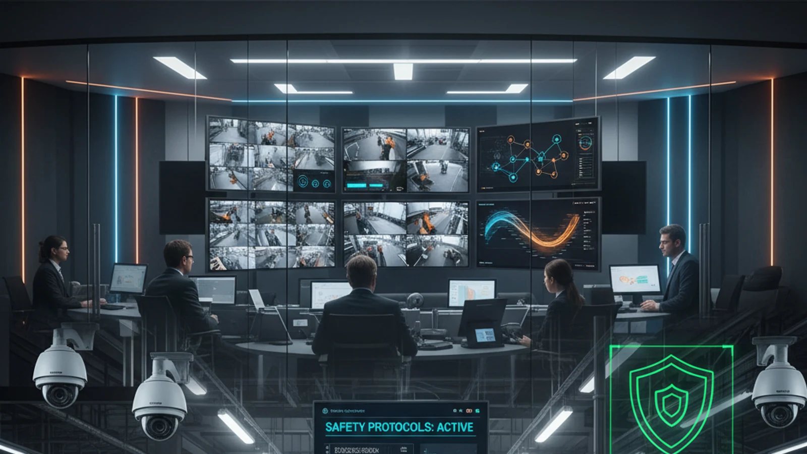 Cinematic manufacturing cloud surveillance visual for Eagle Eye Networks Alternative for Integrators | iFovea