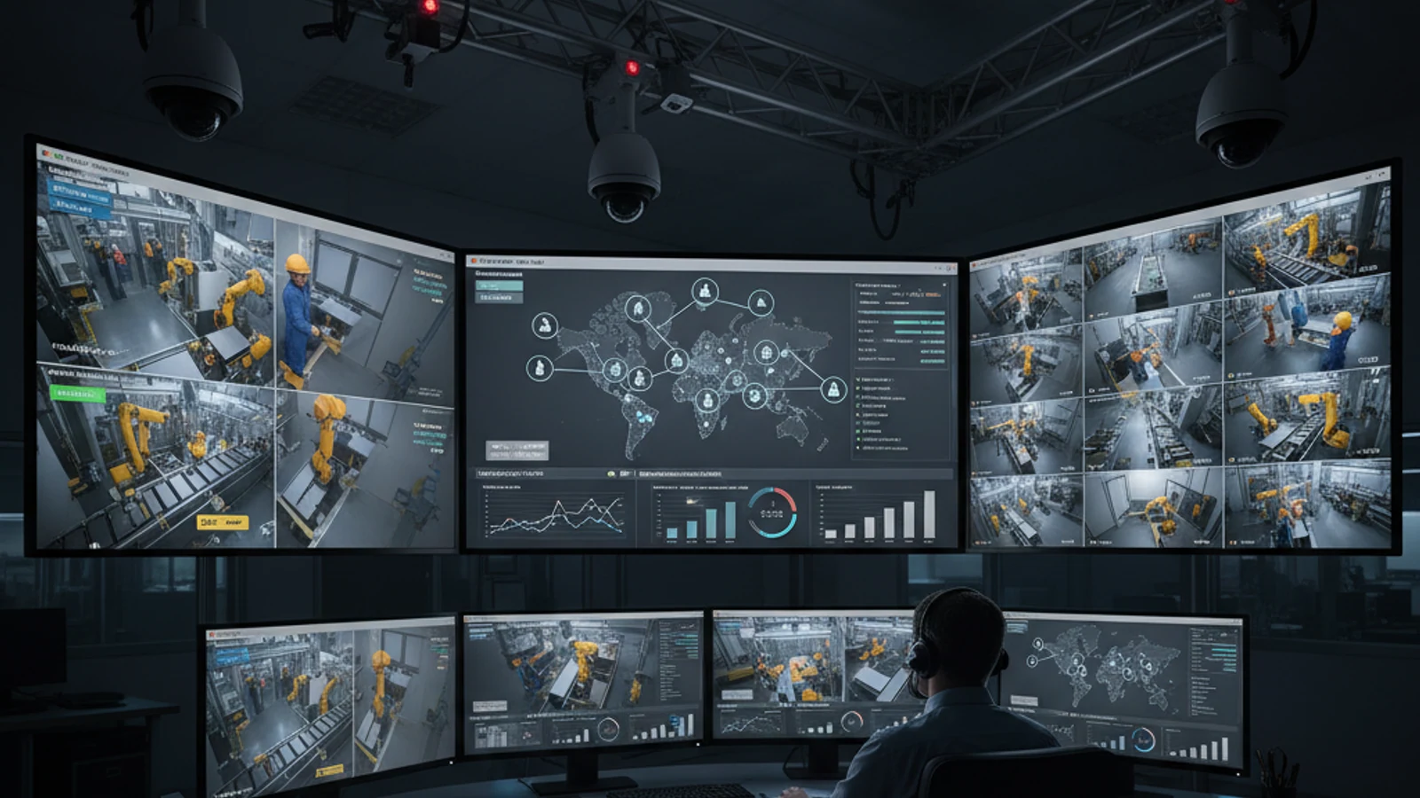 Cinematic manufacturing cloud surveillance visual for White-Label VMS: What It Is and How to Offer It to Your Clients