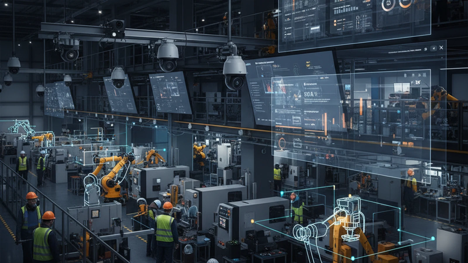 BYOC VMS: How to Connect Any IP Camera to the Cloud 2 Cinematic manufacturing cloud surveillance visual for BYOC VMS: How to Connect Any IP Camera to the Cloud