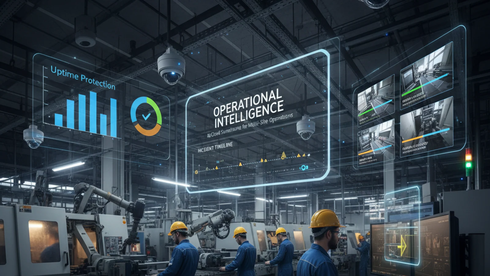 OpenEye Alternative | AI Cloud Surveillance for Multi-Site Operations 1 Cinematic manufacturing cloud surveillance visual for OpenEye Alternative | AI Cloud Surveillance for Multi-Site Operations