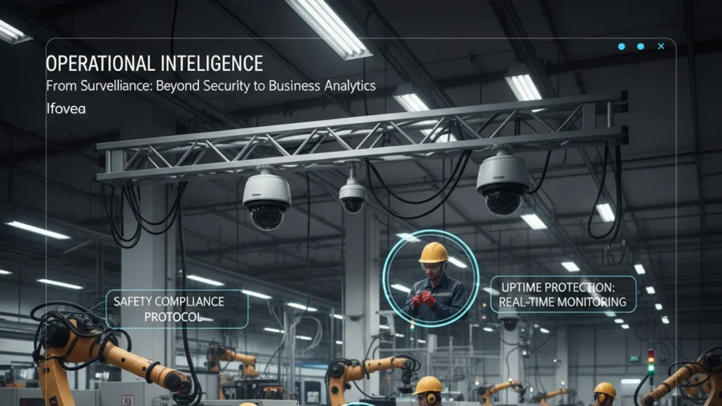 Operational video intelligence dashboard showing AI analytics turning surveillance cameras into business intelligence tools