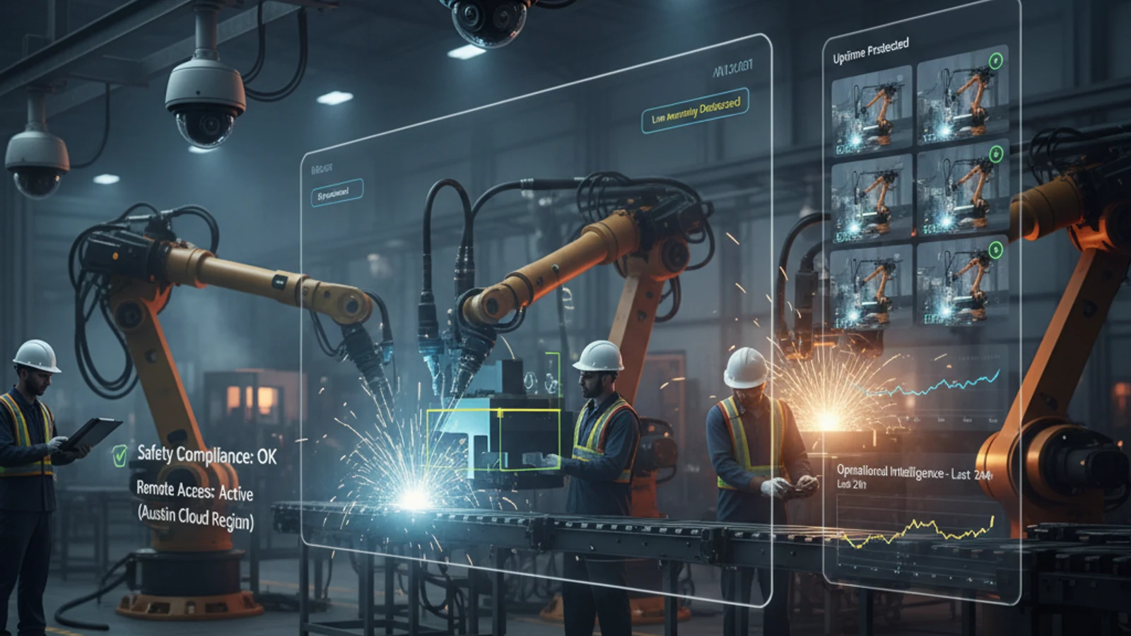 AI Cloud Surveillance for Austin Businesses | Tech-Forward Camera Management | Ifovea 1 Cinematic manufacturing cloud surveillance visual for AI Cloud Surveillance for Austin Businesses | Tech-Forward Camera Management | Ifovea