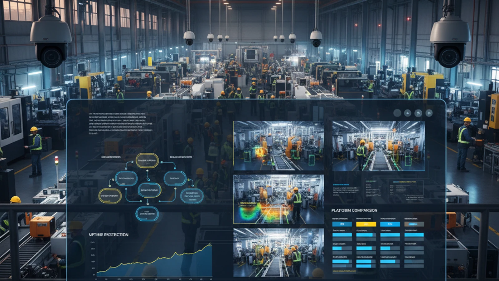 Compare Cloud Surveillance Platforms: iFovea vs. Verkada, Rhombus, Genetec, Eagle Eye, and More 1 Cinematic manufacturing cloud surveillance visual for Compare Cloud Surveillance Platforms: iFovea vs. Verkada, Rhombus, Genetec, Eagle Eye, and More