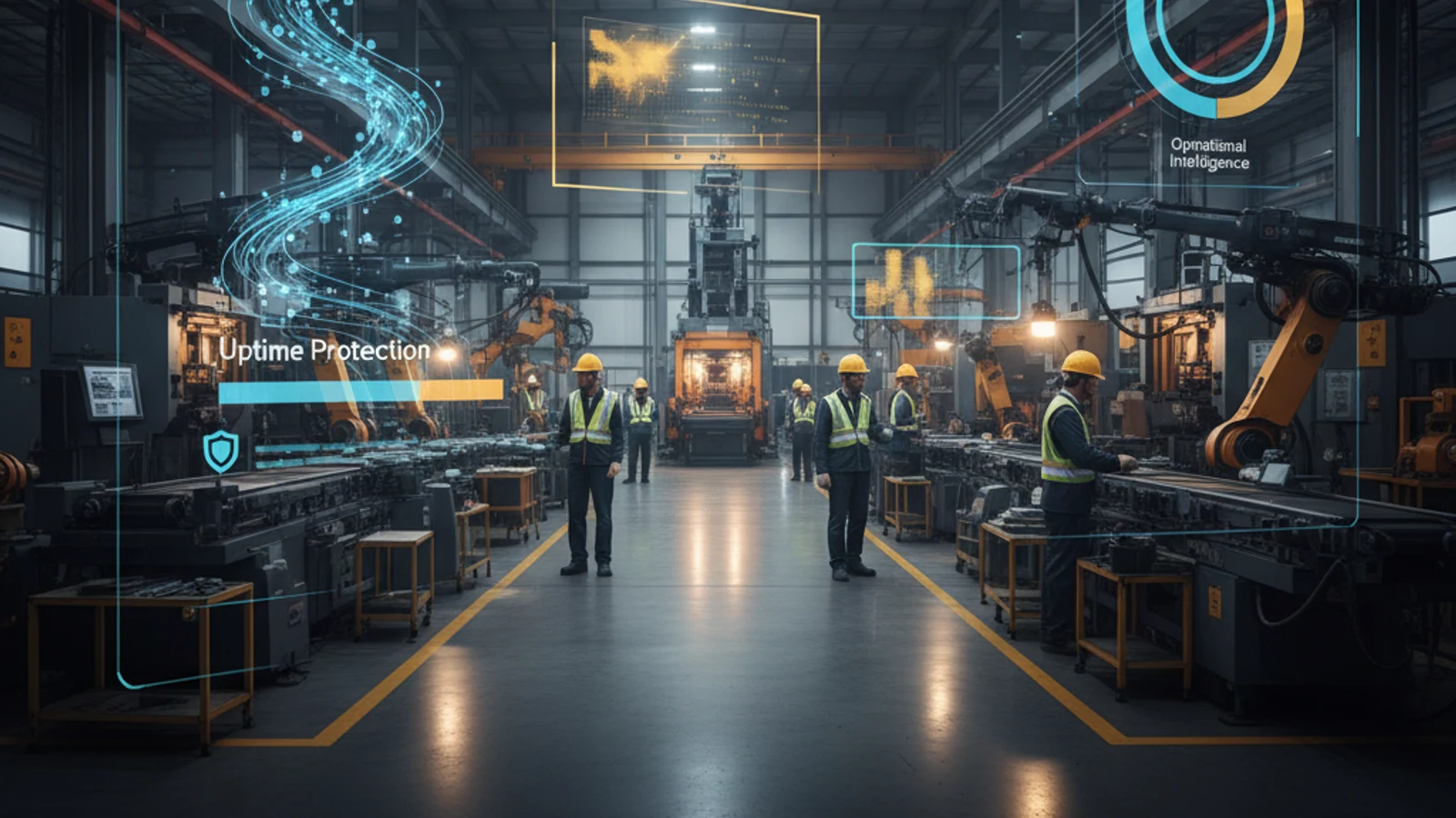 Cinematic manufacturing cloud surveillance visual for Cloud VMS Without Proprietary Hardware
