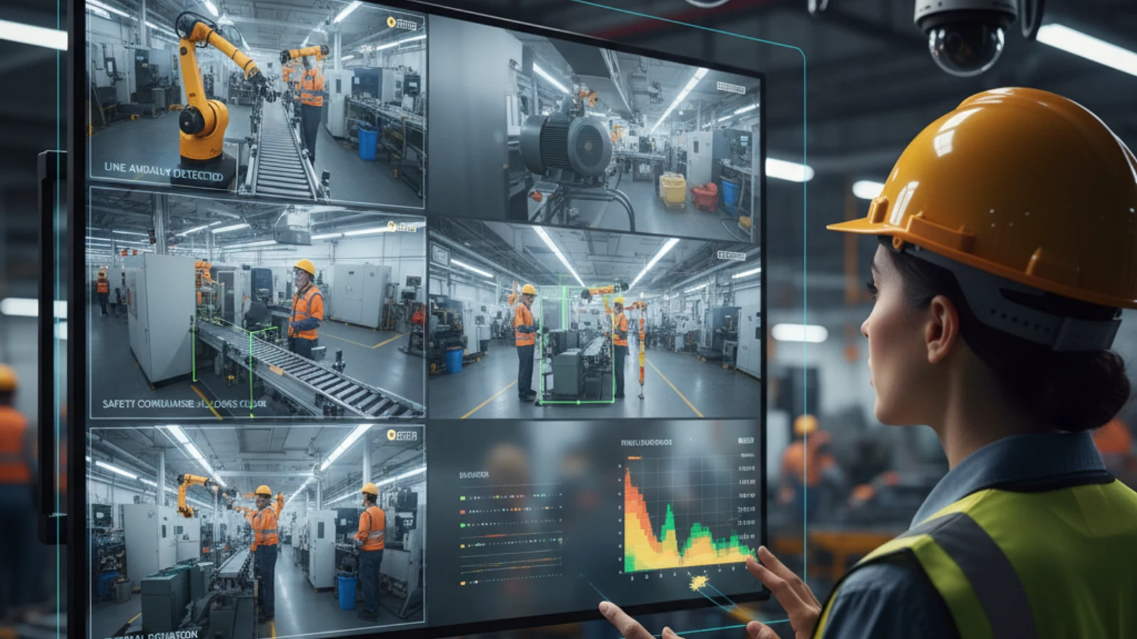 Cinematic manufacturing cloud surveillance visual for Hybrid Cloud Transition Guide for Video Surveillance Infrastructure