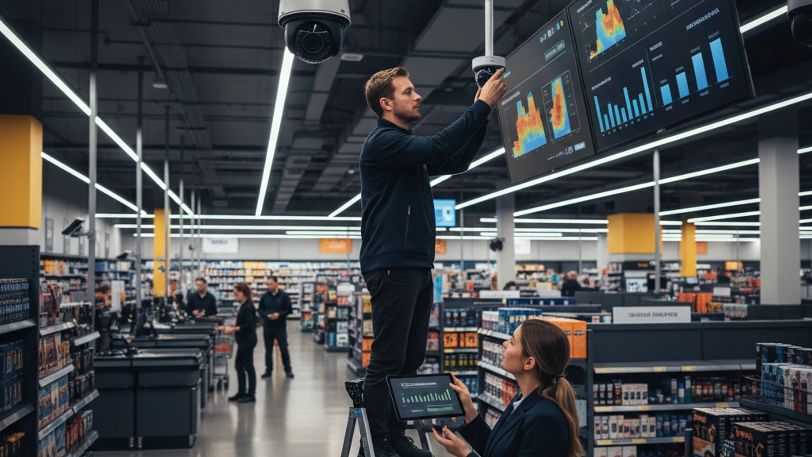 Cloud Video Storage for Security Cameras | iFovea 1 Cinematic retail cloud surveillance visual for Cloud Video Storage for Security Cameras | iFovea