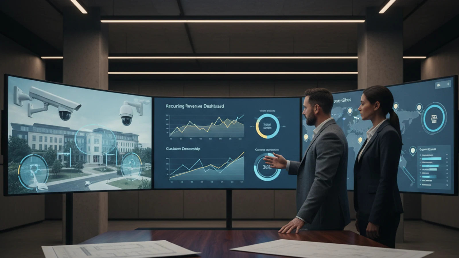 Cinematic enterprise physical security cloud surveillance visual for How to Set up Multi-Level Administration