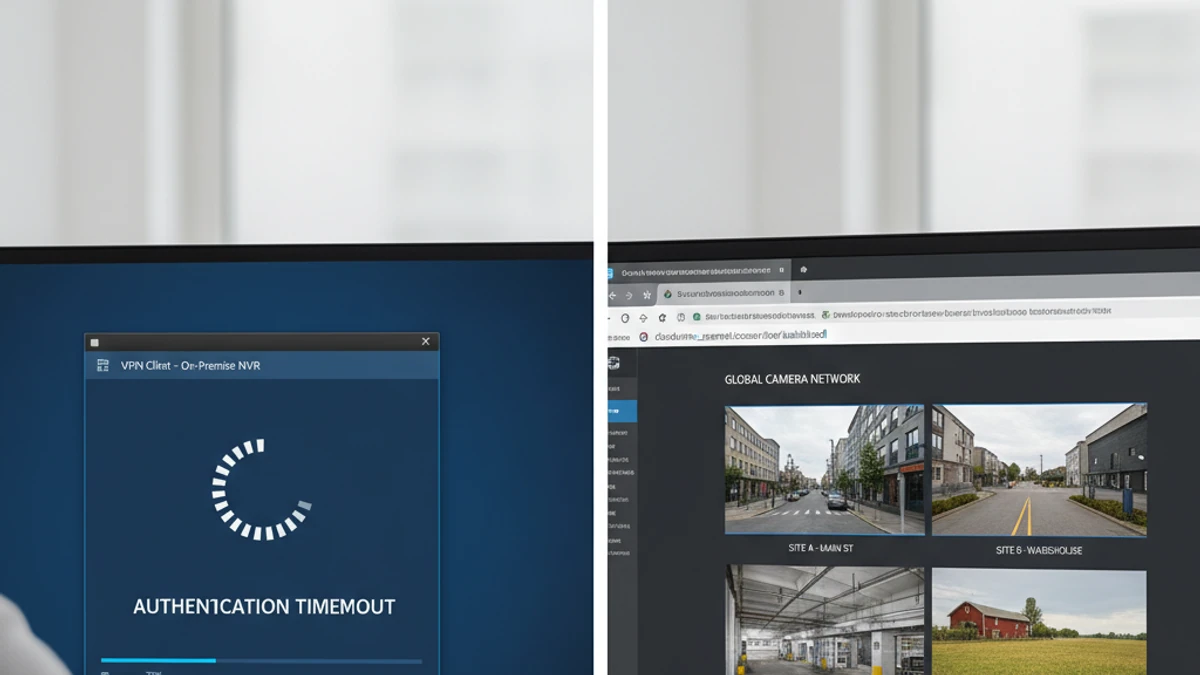 VPN vs Cloud Remote Access for Surveillance: Full Comparison 1 VPN vs Cloud Surveillance Remote Access — cloud VMS operations visual