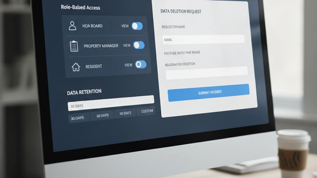 Flock Safety Data Sharing and Privacy: What HOA Boards Should Know | iFovea 1 Flock Safety Data Privacy for HOAs — cloud VMS operations visual