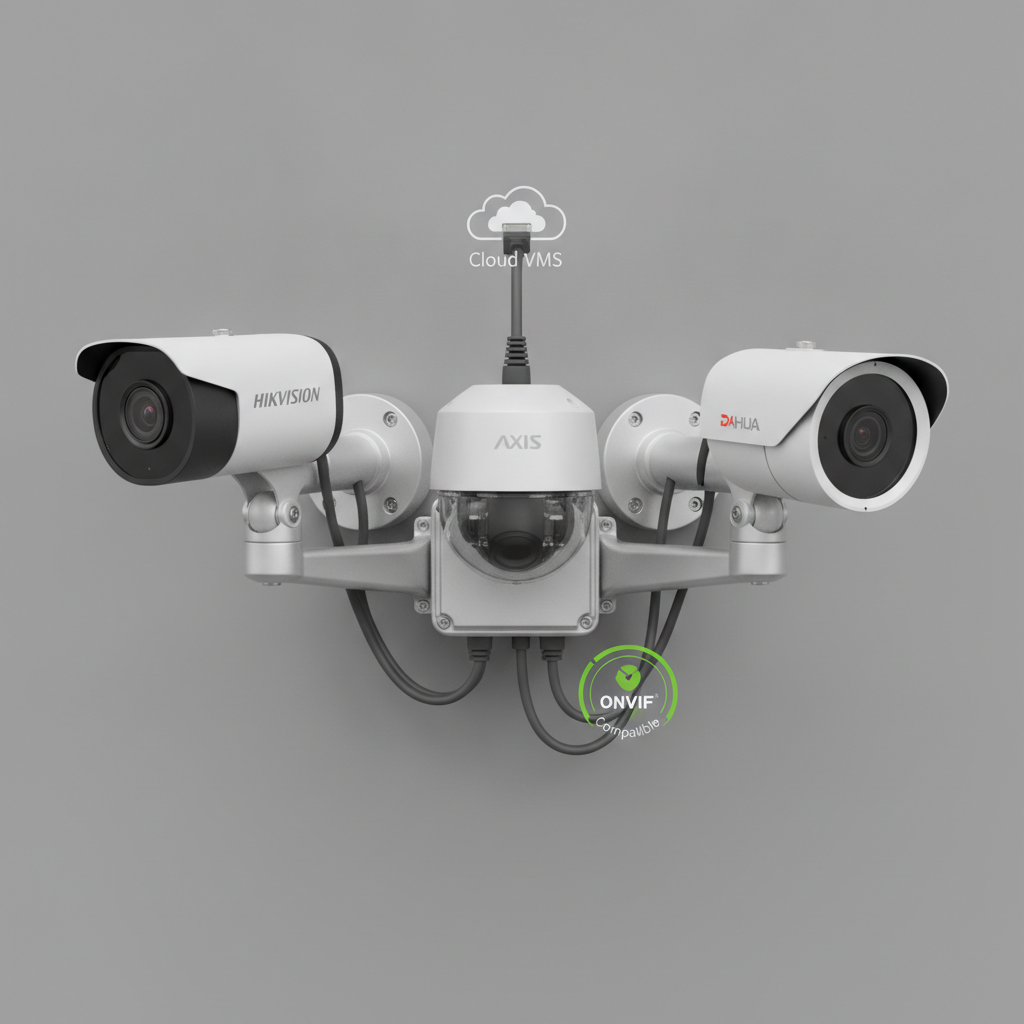 ONVIF compatible security cameras from multiple manufacturers